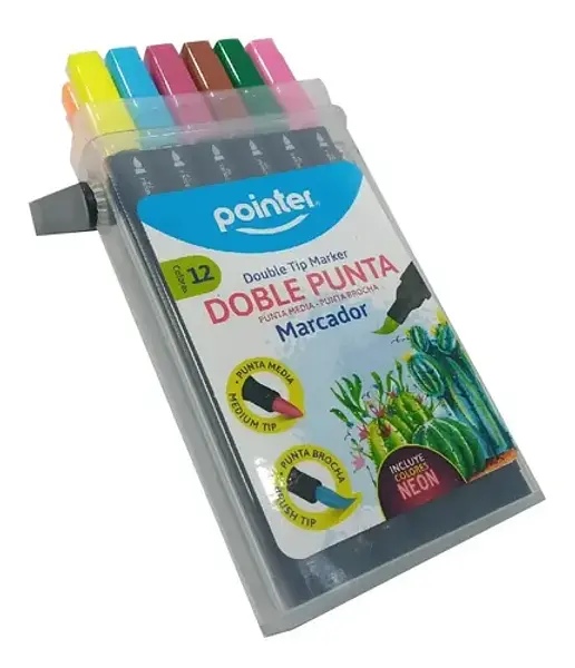 Marcadores Doble Puntar X12 Pointer