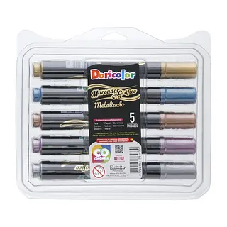 Marcador Grafico Metalizado X5 Doricolor