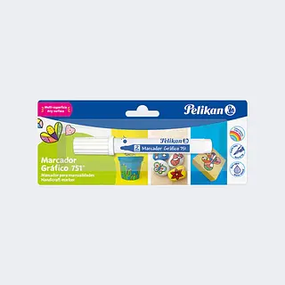 Marcador Gráfico 751 Blanco Pelikan