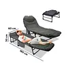 Cama Plegable Acolchada Reclinable Camping Exterior Portátil