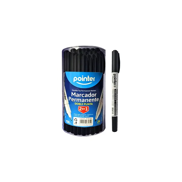 Marcador Doble Punta Marker Pointer M-227-Bk