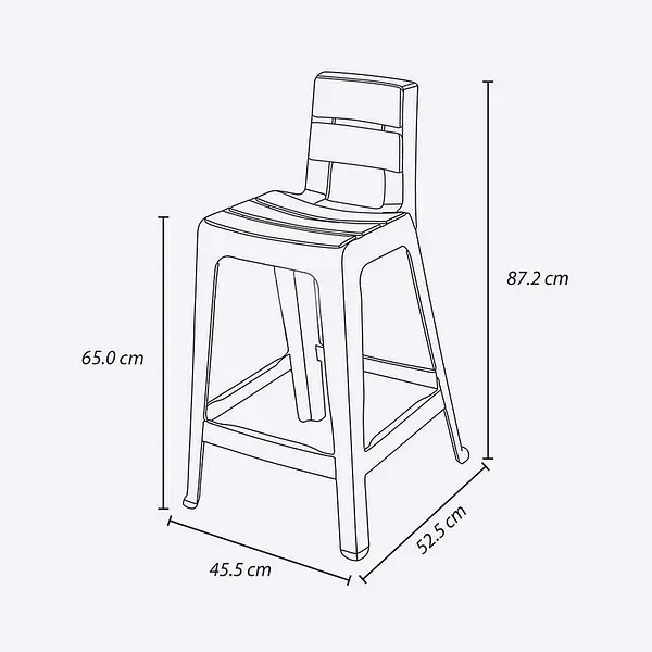 Butaco Rimax Tipo Bar Con Espaldar Barú
