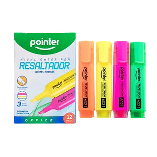 Resaltador Pointer Ancho Punta Biselada Stdo