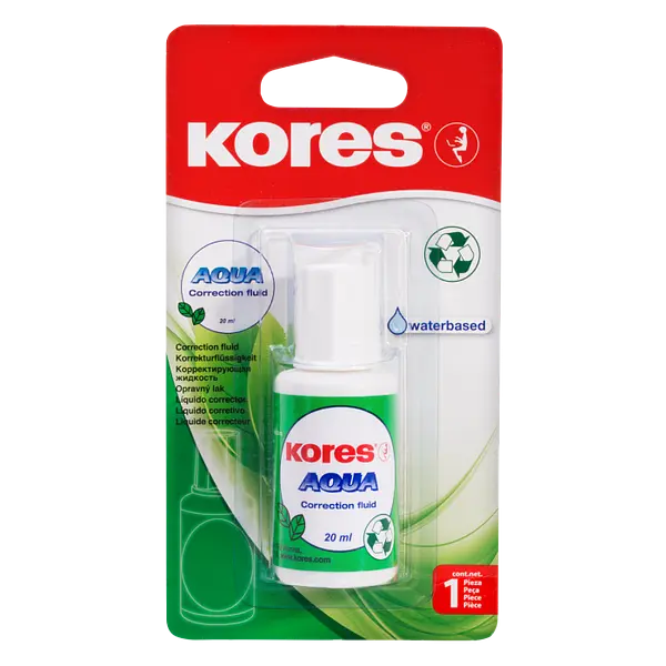 Corrector Brocha Aqua Liquido Ecologico 20ml Kores