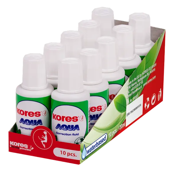 Corrector Brocha Aqua Liquido Ecologico 20ml Kores