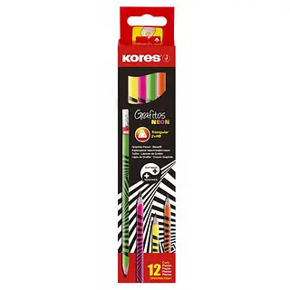 Lapiz Negro-Neon 2hb Grafito Kores 92306
