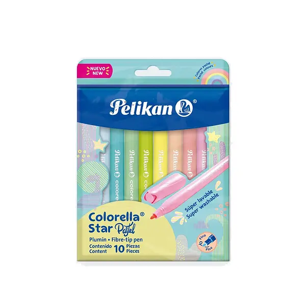Plumón Pelikan X10 Colorella Star Pastel