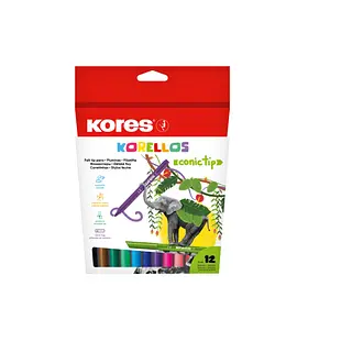 Plumón Kores X12 Korellos Cónico