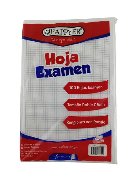Paquete De Hojas Examen