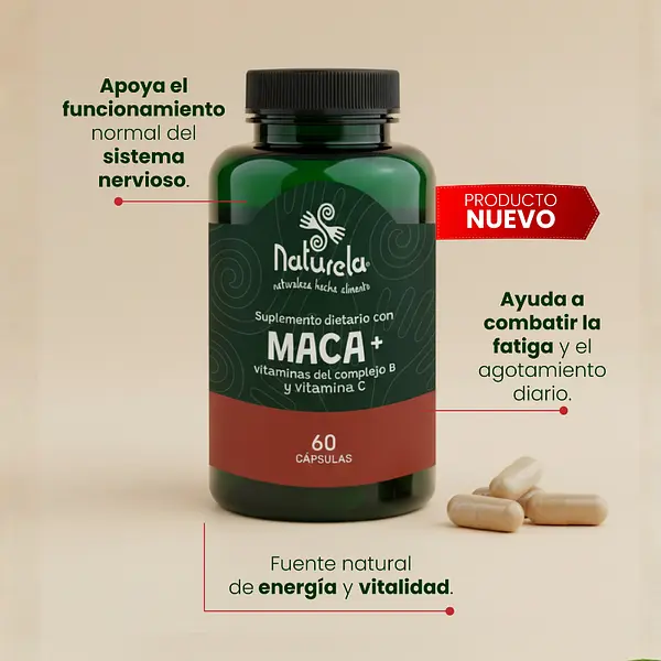 Cápsulas De Maca Vitaminas Del Complejo B Y Vitamina C