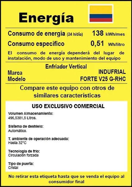 Vitrina Indufrial Vertical Forte V25