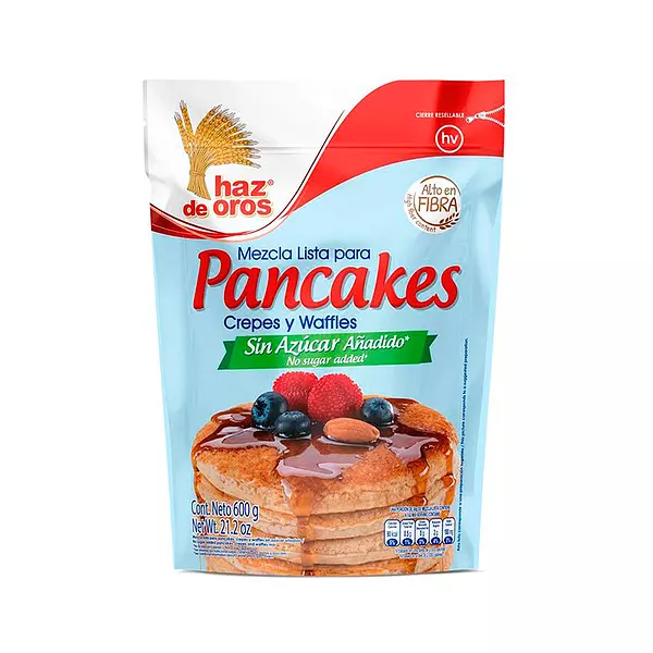 Mezcla Lista para Pancakes Crepes y Waffles Sin Azúcar Haz D