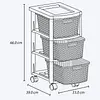 Cajonero Rimax Rattan 3g Taupe