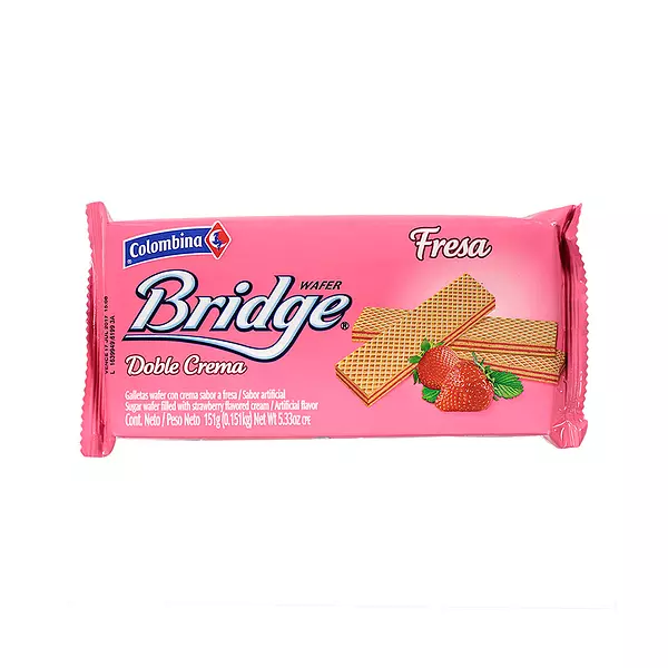 Galletas Wafer Bridge Fresa Doble Crema