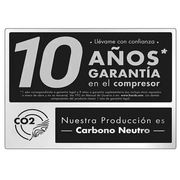 Nevera Haceb Frost 220 Litros Manija Integrada Titanio