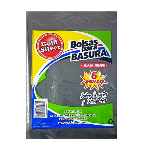 Bolsa Basura 66x86 Negra X6 Gold Silver