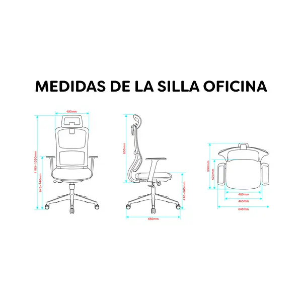 Silla De Oficina En Color Negro