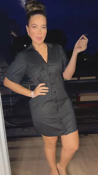 Vestido - Negro Camisero
