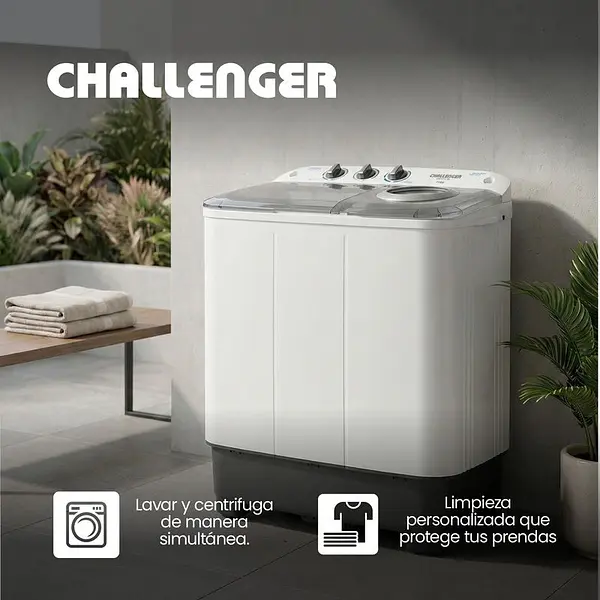 Lavadora Challenger Semi Automatica 11 Kg (24lb) - Cw4711
