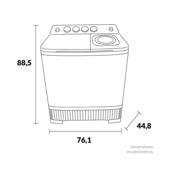 Lavadora Challenger Semi Automatica 11 Kg (24lb) - Cw4711