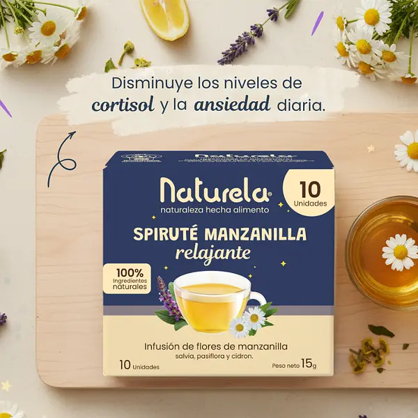 Spiruté Manzanilla Con Pasiflora, Cidrón Y Salvia Relajante
