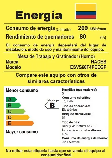 Estufa Orégano Haceb 60-Vf Negro