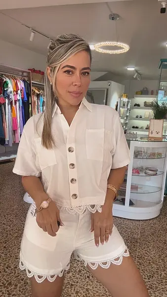 Conjunto Short, Pantalón Y Blusa.