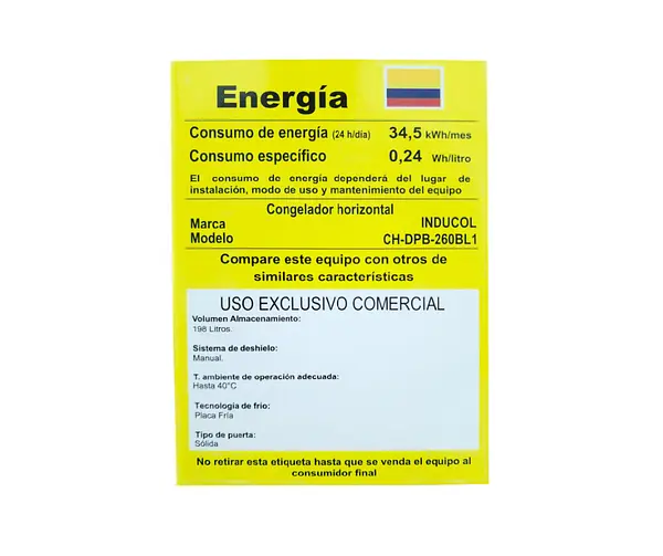 Congelador Horizontal Dual Inducol 260lts Brutos