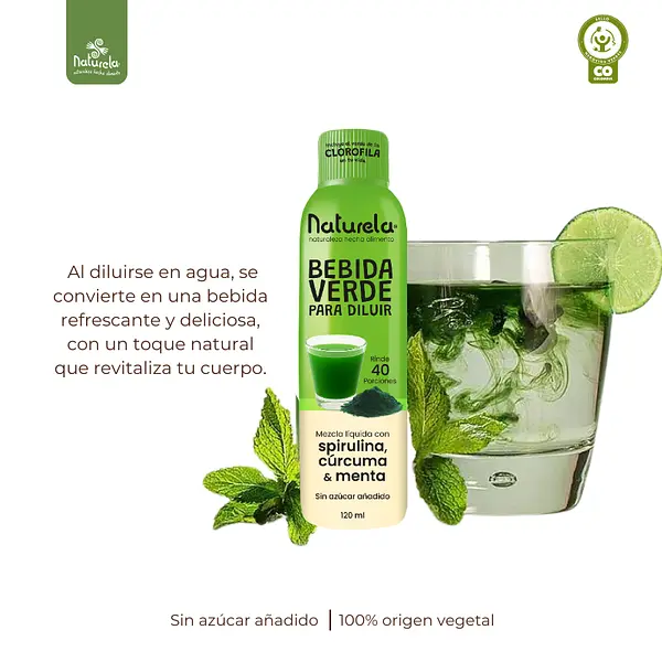 Bebida Verde Para Diluir | Clorofila Liquida