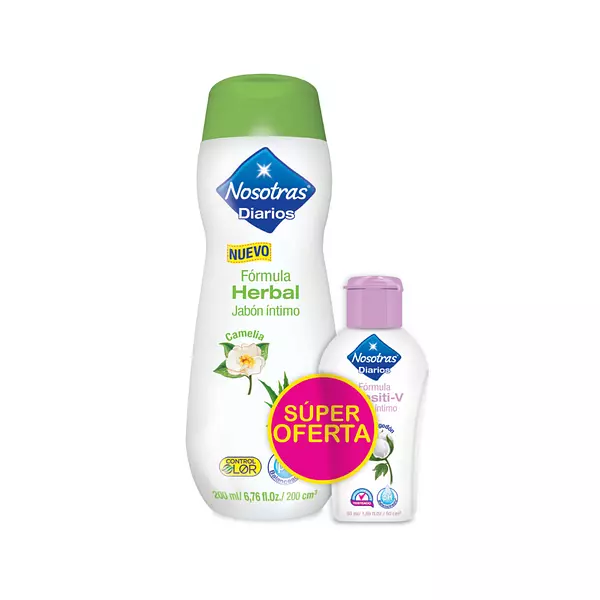 Jabón Intimo Nosotras Formula Herbal + Jabón Intimo Hidratan