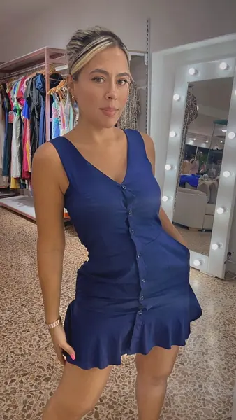 Vestido Azul Oscuro - Bolero