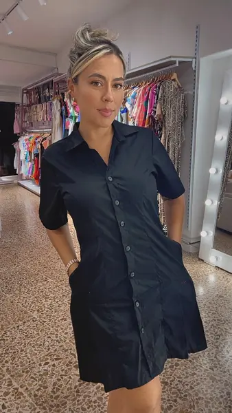 Vestido Camisero - Botones Frontales.