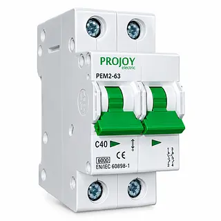 Breaker Ac 2p 6/10/16/20/25/32/40/50/63a (230/440v) Projoy