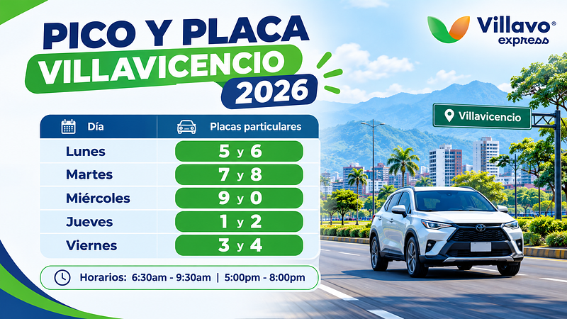 Pico y Placa en Villavicencio 2026: Horarios, Motos y Taxis