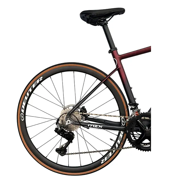 Bicicleta Ruta Vino Tinto/Gris En Aluminio Quetzal Ltwoo2x11