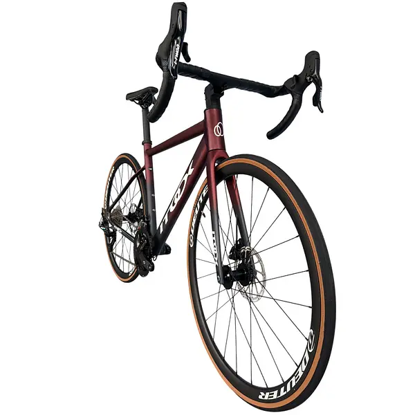 Bicicleta Ruta Vino Tinto/Gris En Aluminio Quetzal Ltwoo2x11