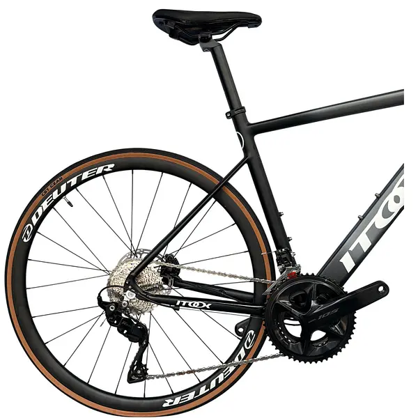 Bicicleta Ruta Gris/Negra En Aluminio Quetzal Grupo Shimano