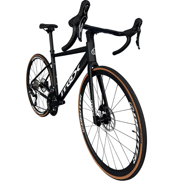 Bicicleta Ruta Negra En Aluminio Quetzal Grupo Shimano 105