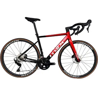 Bicicleta Ruta Roja/Negra En Aluminio Quetzal Grupo Shimano