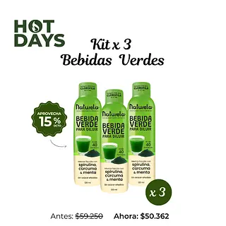 Kit X 3 Bebida Verde | Clorofila Liquida