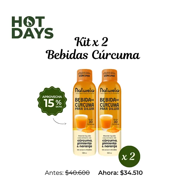Kit X 2 Bebidas Cúrcuma