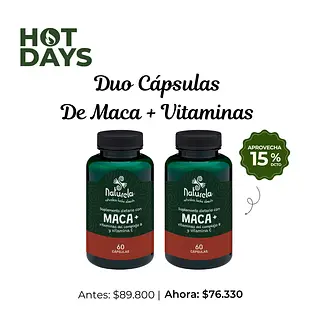 Duo Cápsulas De Maca Vitaminas Del Complejo B Y Vitamina C