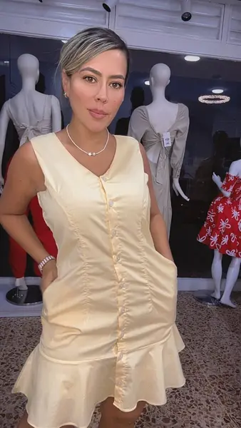 Vestido Toscana - Tono Amarillo Pastel