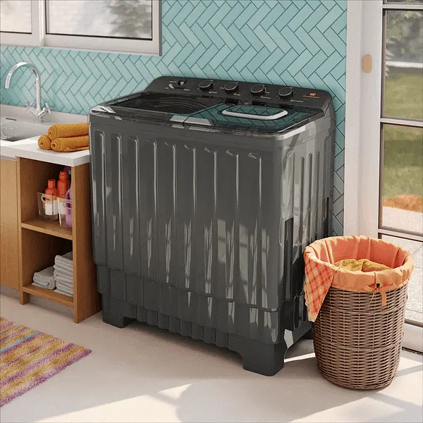 Lavadora White Westing-House Semiautomatica 15 Kg Negra