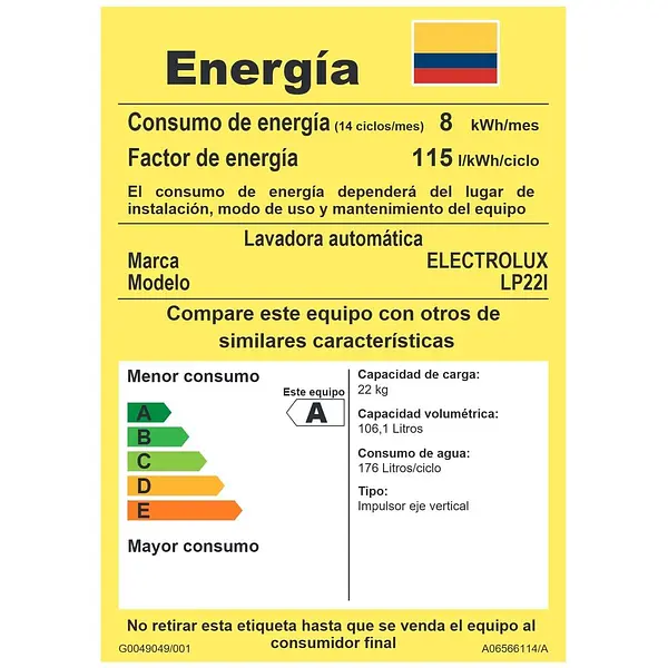 Lavadora Electrolux Automática 22kg Negra
