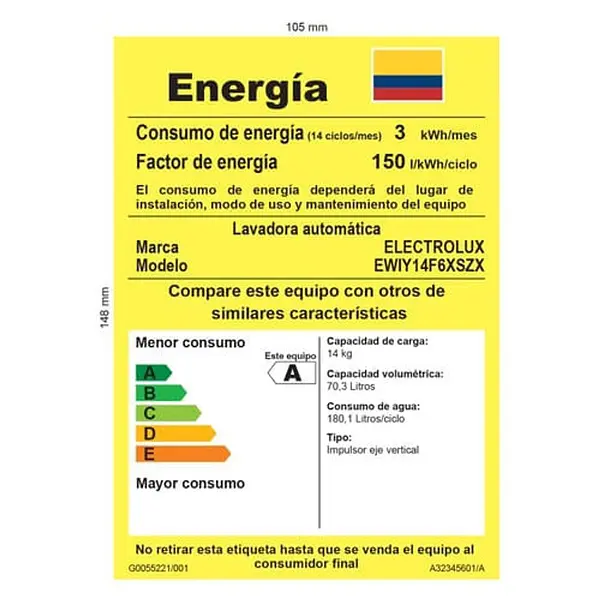 Lavadora Electrolux 14 Kg Automática Onix