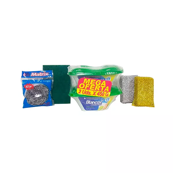 Blancox Loza Cream Limon 2 Un x 450 G + Esponja Oro y Plata