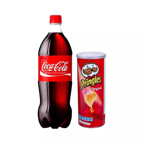 Gaseosa Coca Cola + Papas Pringles Sabor Original