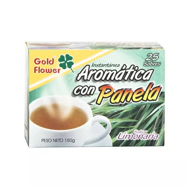 Aromática con Panela Gold Flower Instantánea Sabor A Limonar