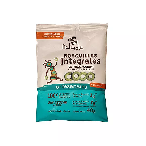 Rosquillas + Spirulina Naturela 12 Unidades 40g C/U